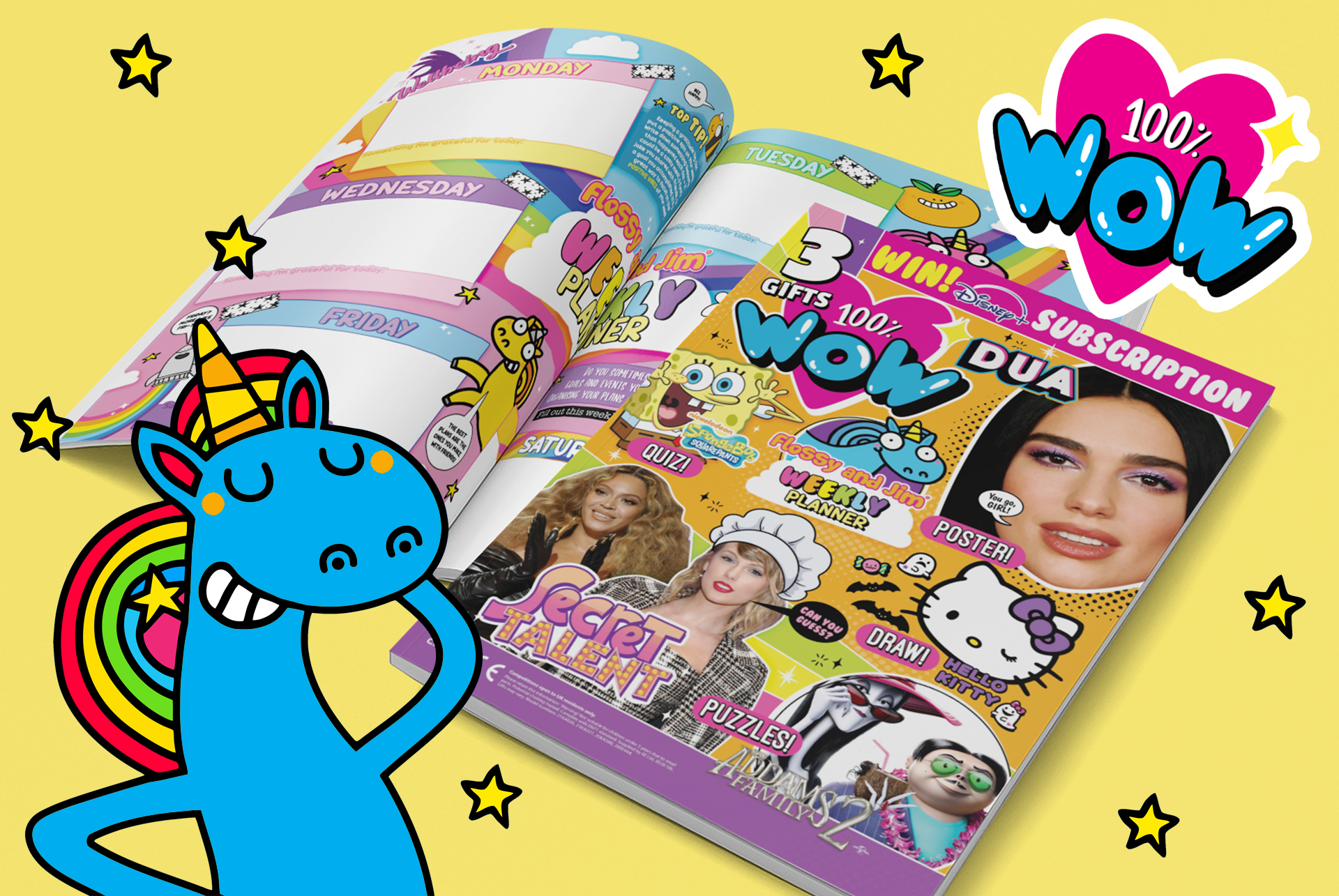 Flossy & Jim Planner features in the new issue of 100% Wow magazine!
